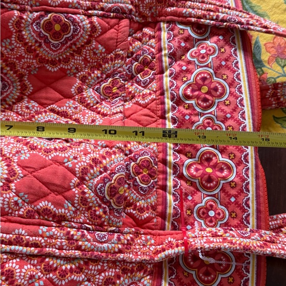 Vera Bradley orange batik X-Large all-over print Tote weekender duffel bag - Picture 6 of 11